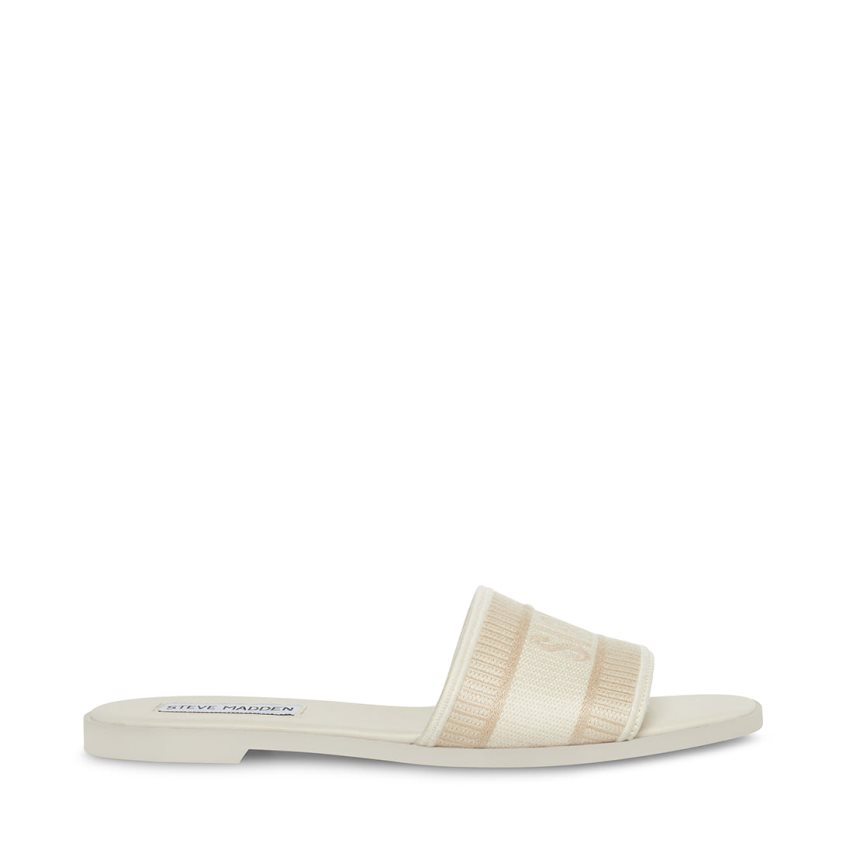 Beige Steve Madden Knox Women's Slides | PH 7436WZI